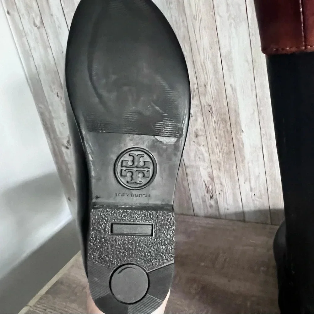Tory Burch Diana Classic Wellies Rain Boots Heritage Preppy Size 7